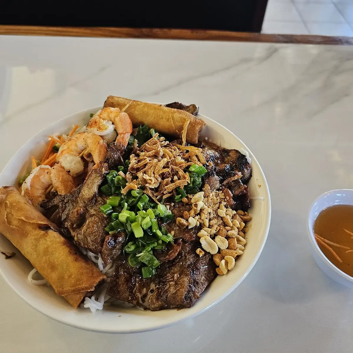 V07. Stir-fried Beef Over Vermicelli