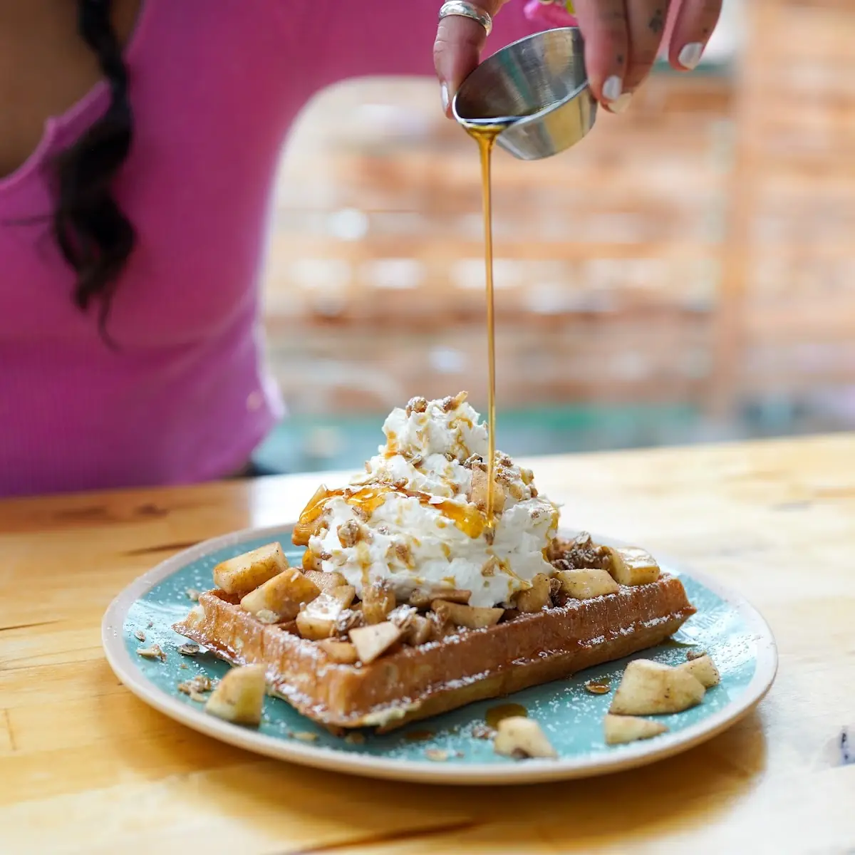 Shareable Cinnamon-Sugar Waffle