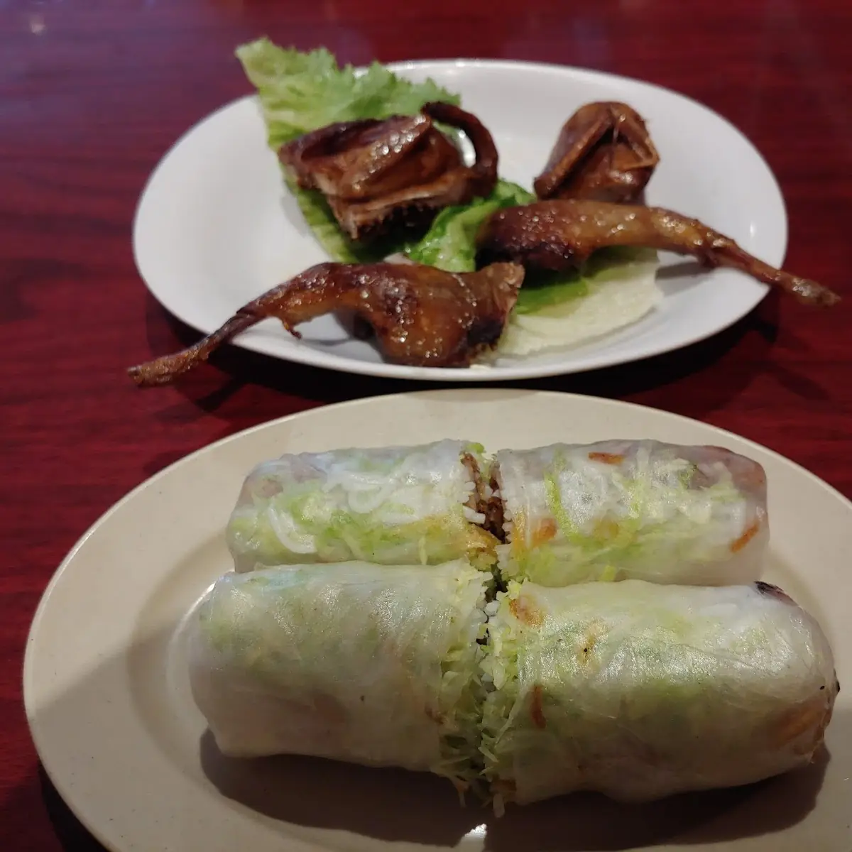 Quail and Combination Spring Roll