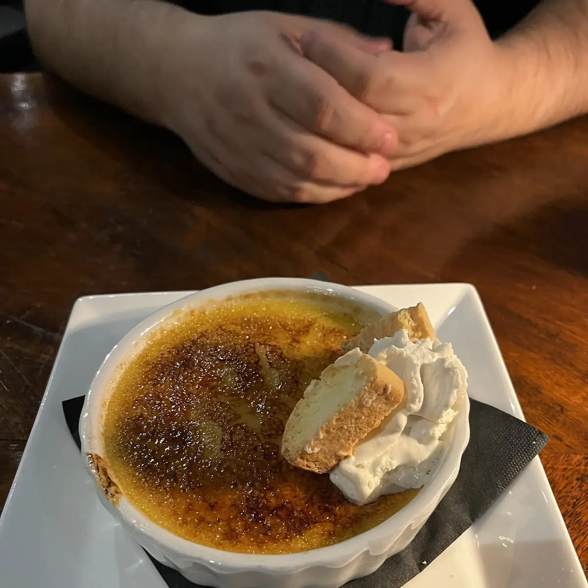 Crème Brûlée with Whipped Cream