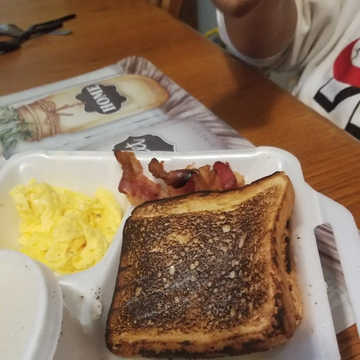 Burnt Toast Scrambled Eggs Grits