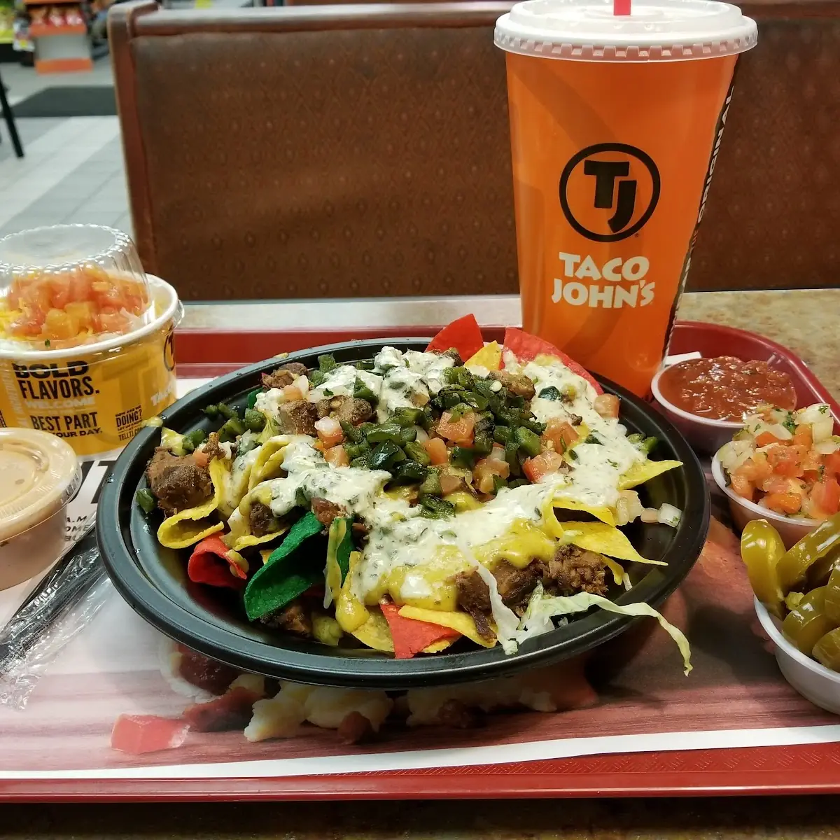 Super Nachos and a Side Salad