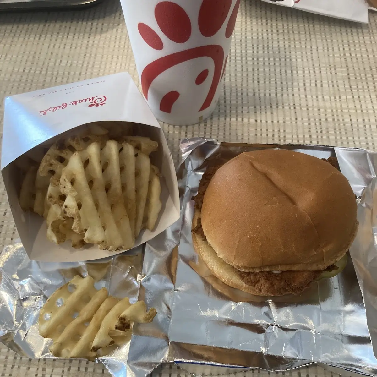 Chicken Sandwich with Waffle Fries