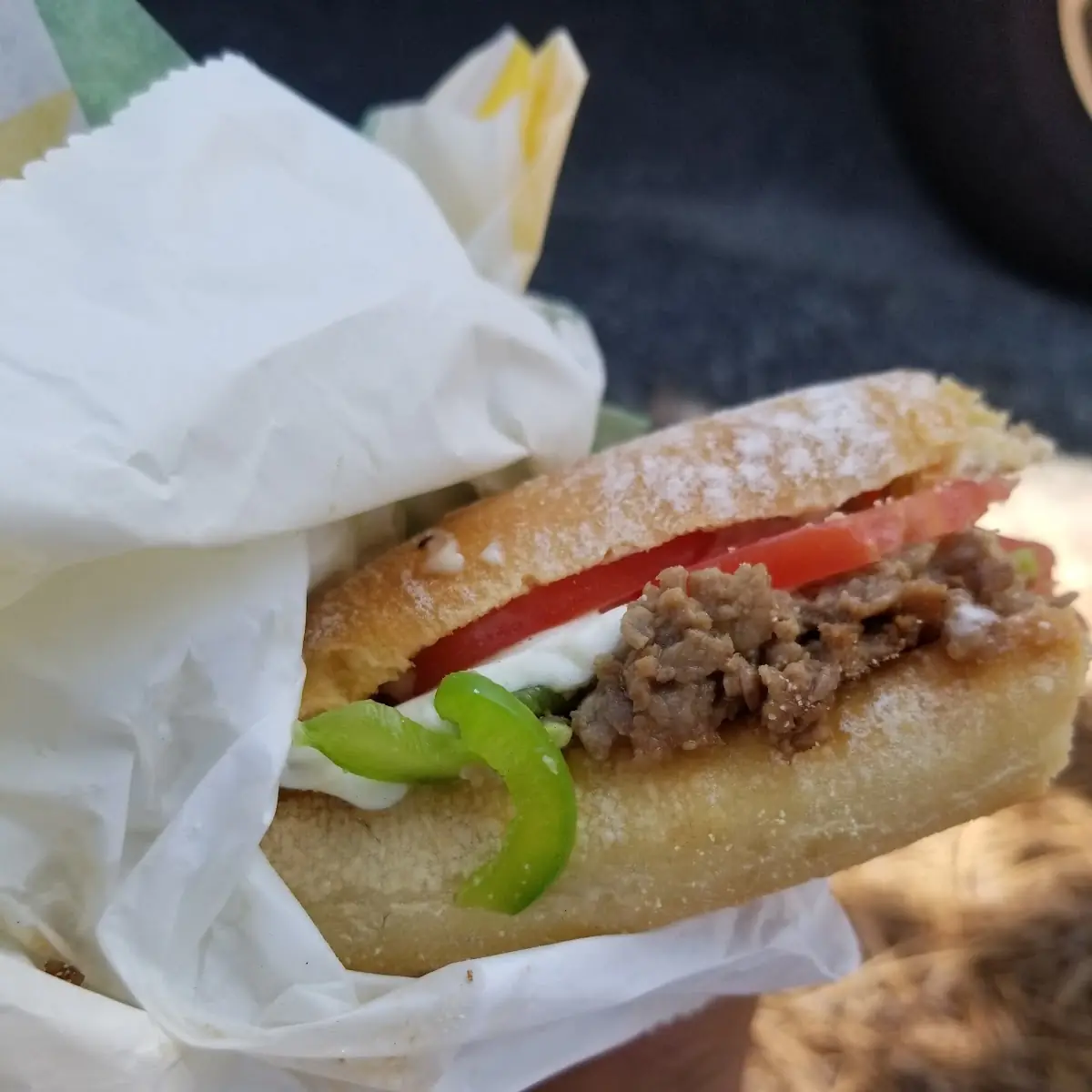 Garlic Philly Cheese Steak Sandwich