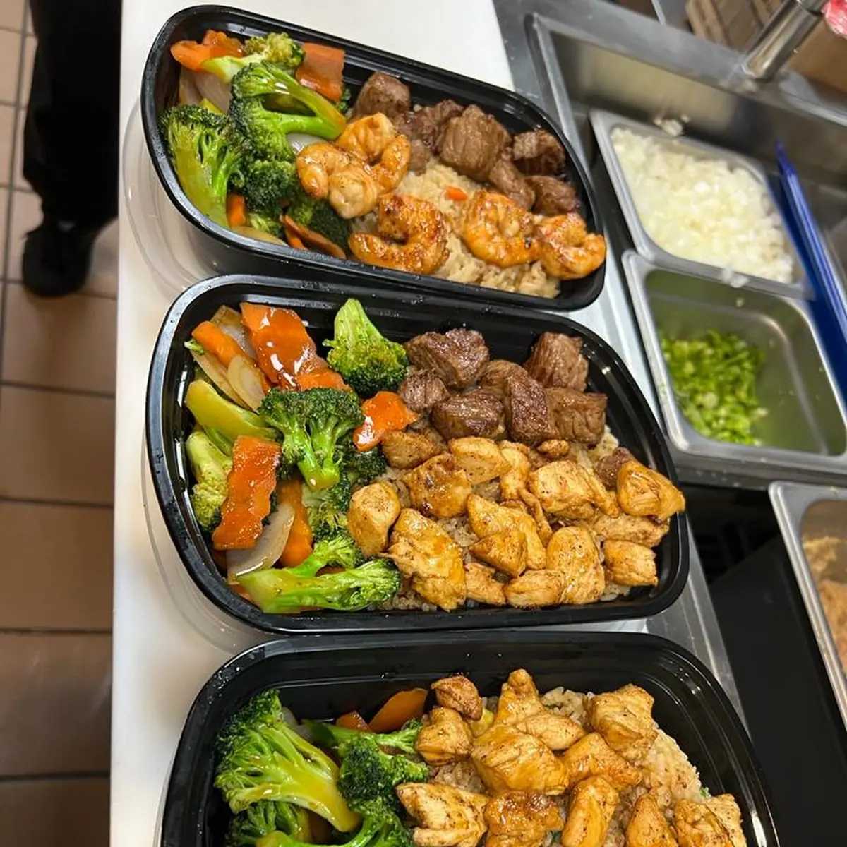 Teriyaki Chicken and Shrimp Bento Box