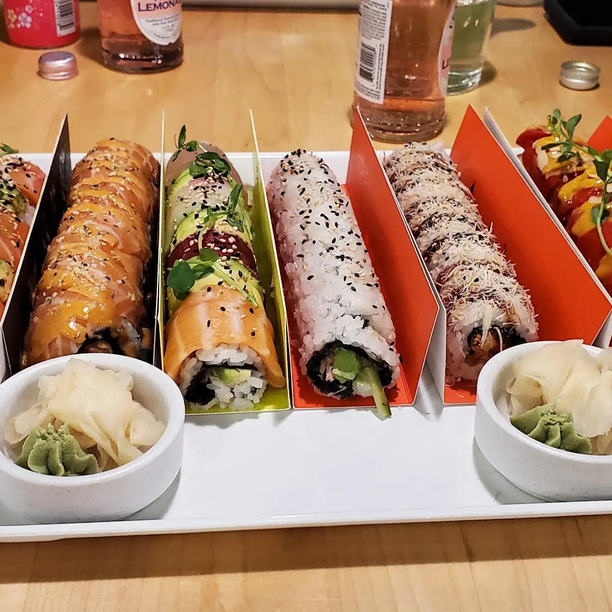 The Rolls Rice Sushi Set with an Added Cran Apple Roll