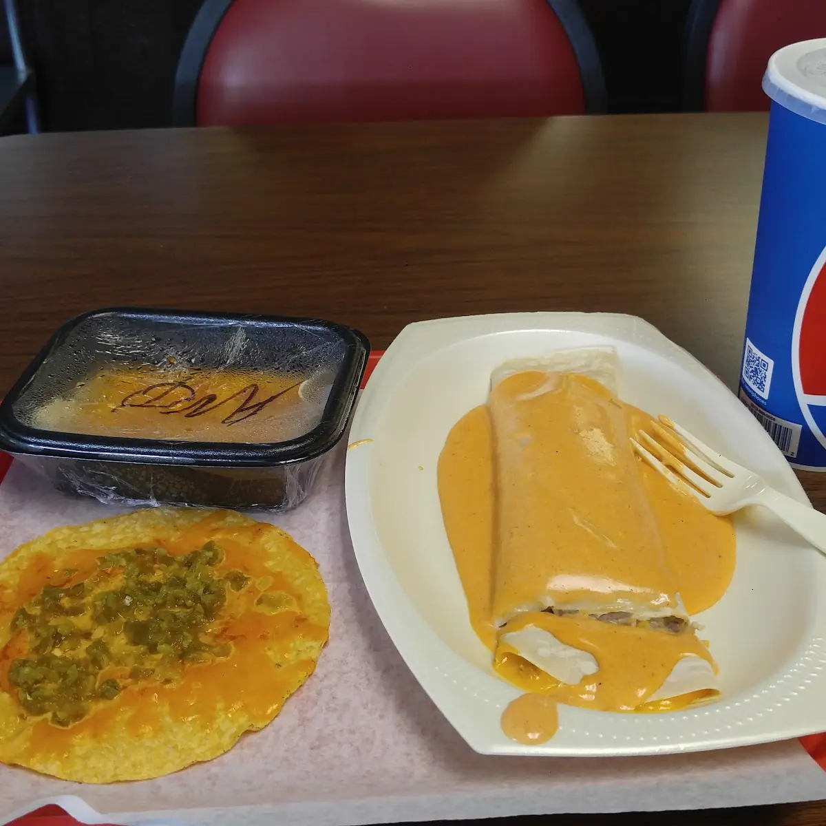 Smothered Burrito Cheese Enchiladas & a Nacho
