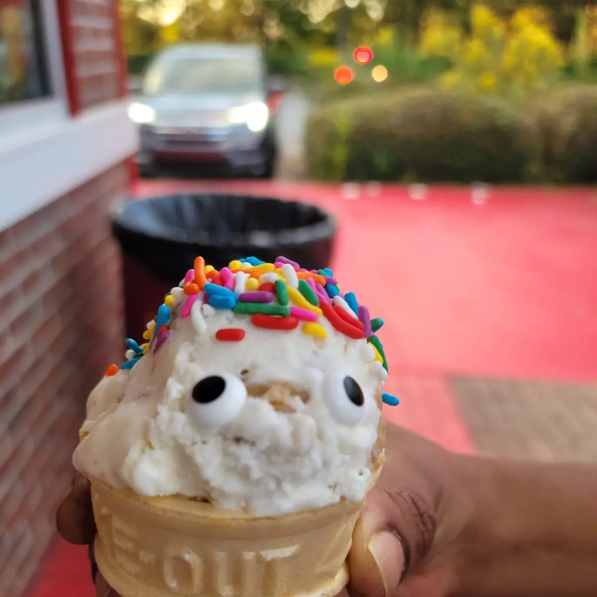 Kids Ice-Cream with Rainbow Sprinkles