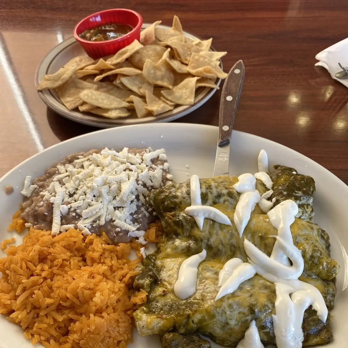 Chile Relleno and Chilaquiles Combo