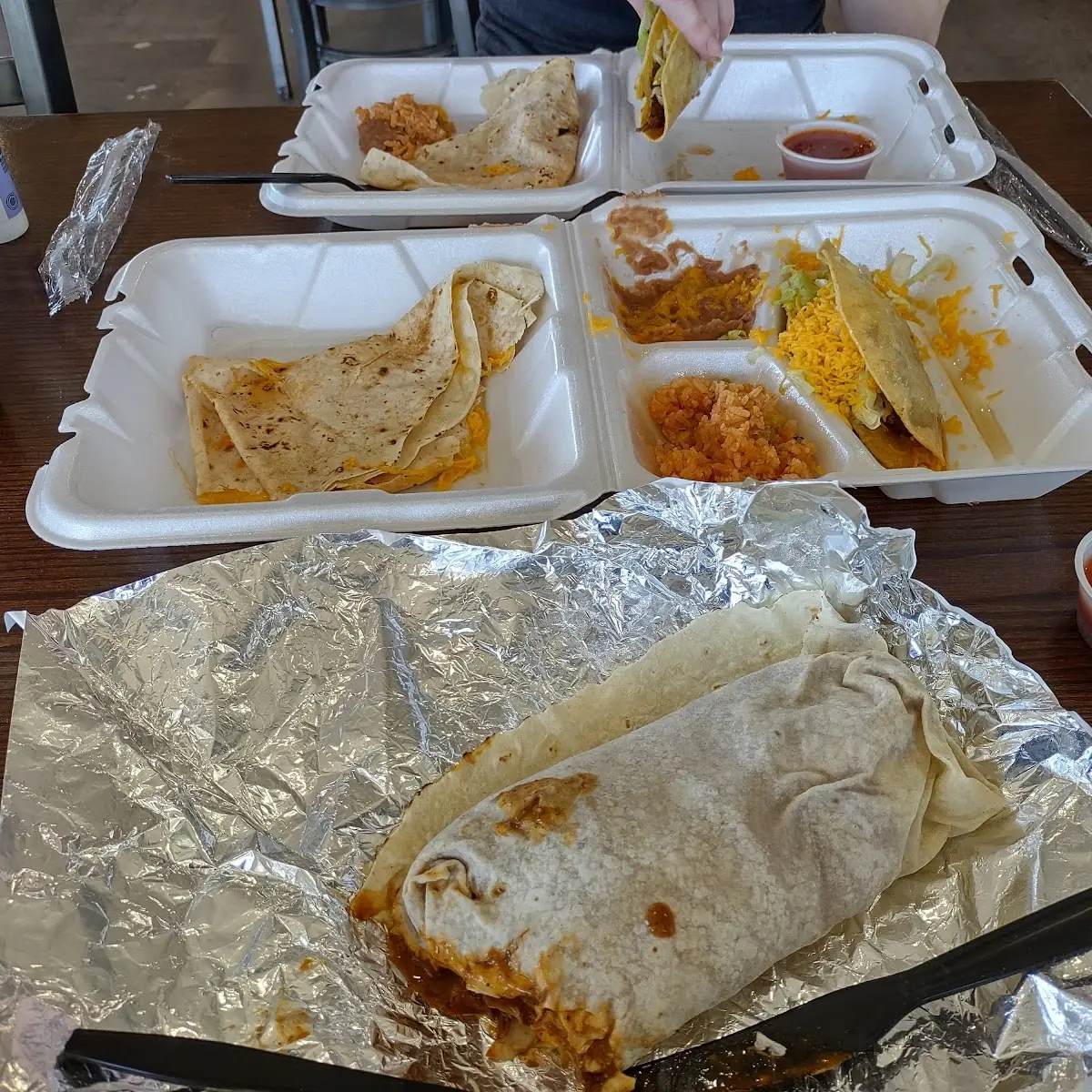 Egg Potato and Bean Burrito