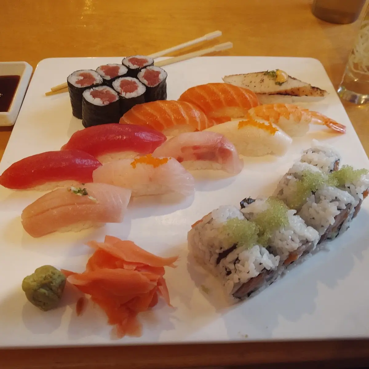 Sushi Deluxe and a Wasabi Roll