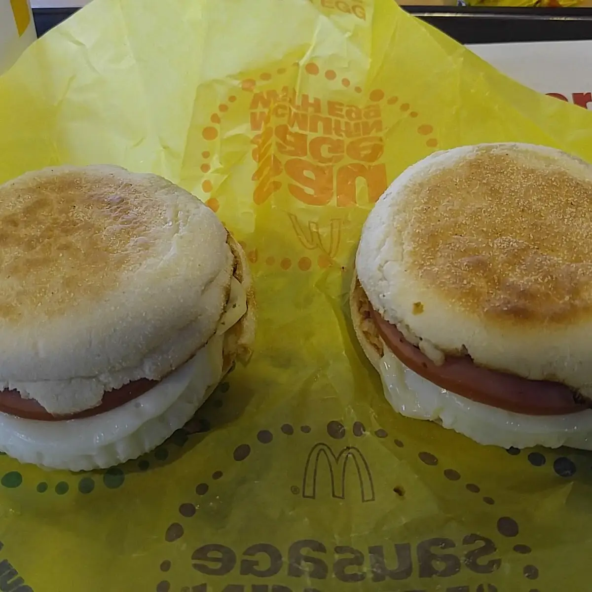 White Egg and Cheese Mcmuffin