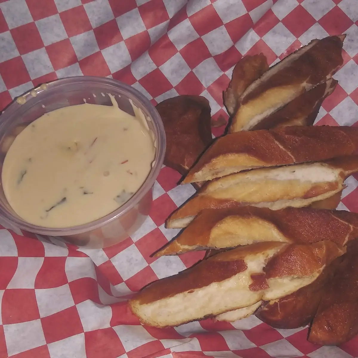 Pretzel Bites with White Queso
