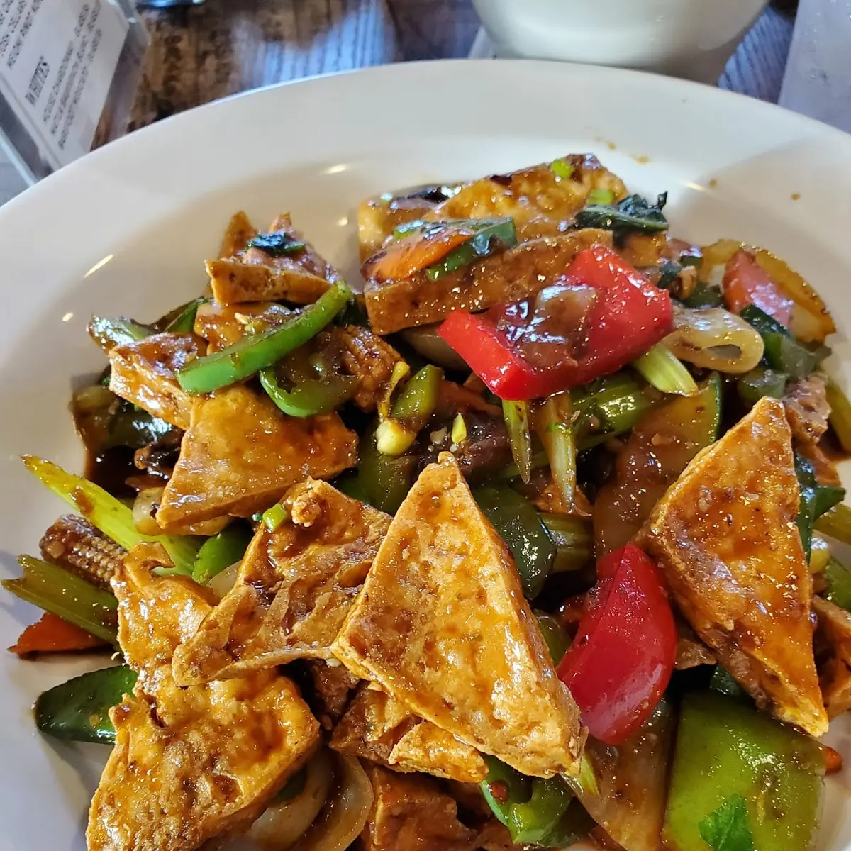 Thai Basil Tofu with Mixed Vegetables
