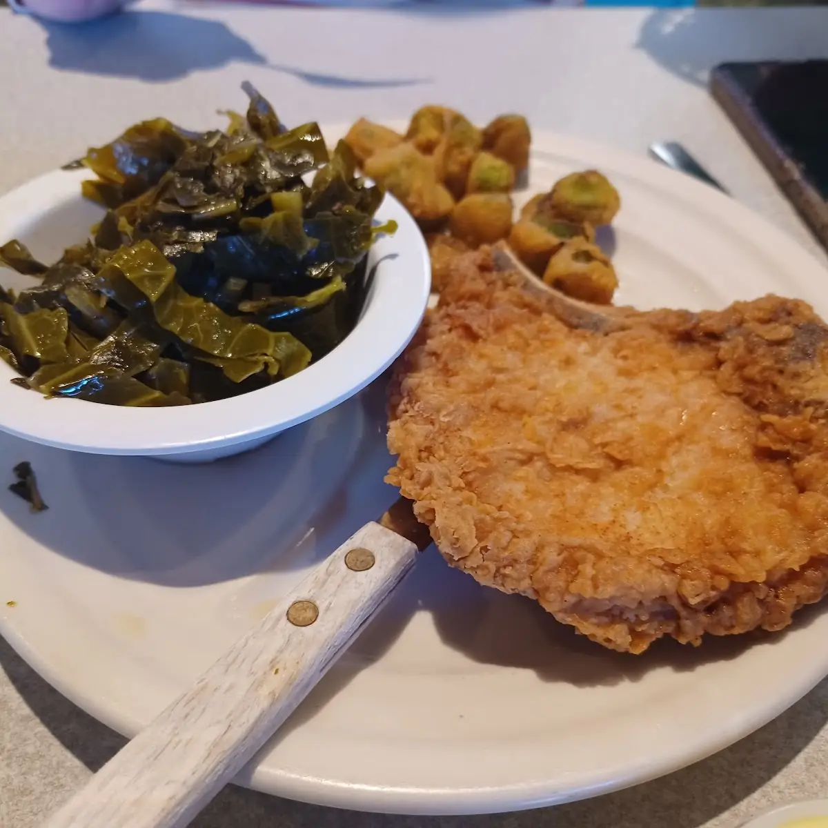 Fried Pork Chops with Sides