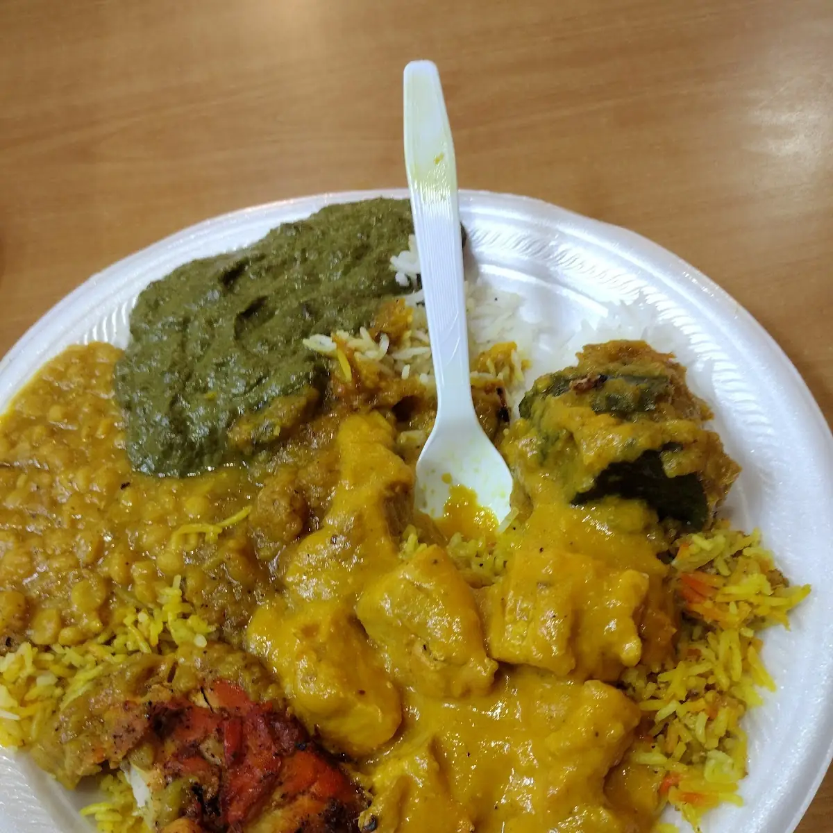 Chicken Biryani and Spinach Soup