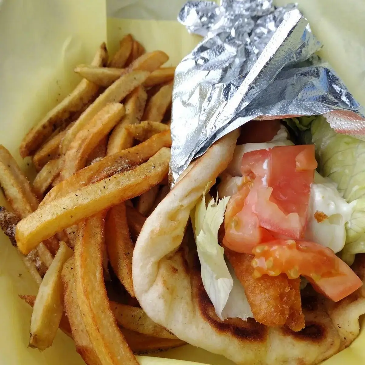 Fish Gyro Sandwich