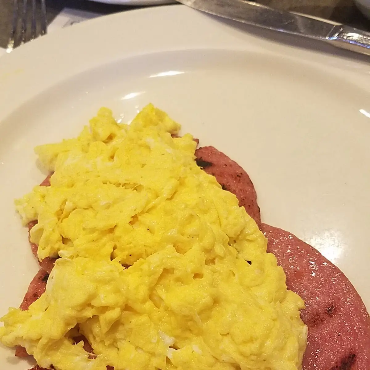 Scrambled Eggs and Pork Roll