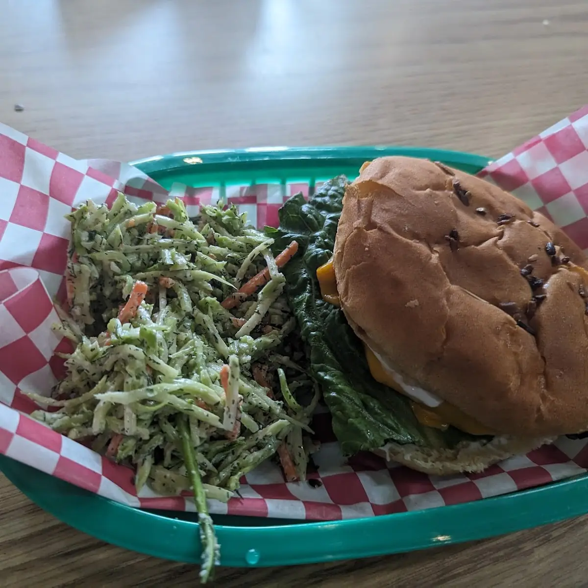 Vegan Burger on Kale Salad