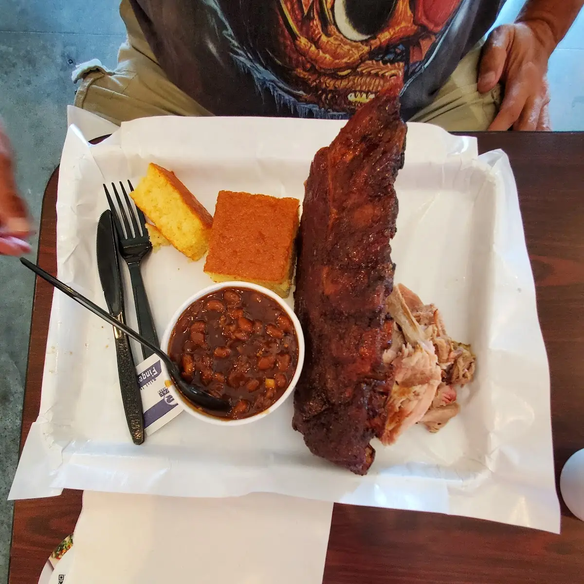 Ribs Baked Beans Cornbread