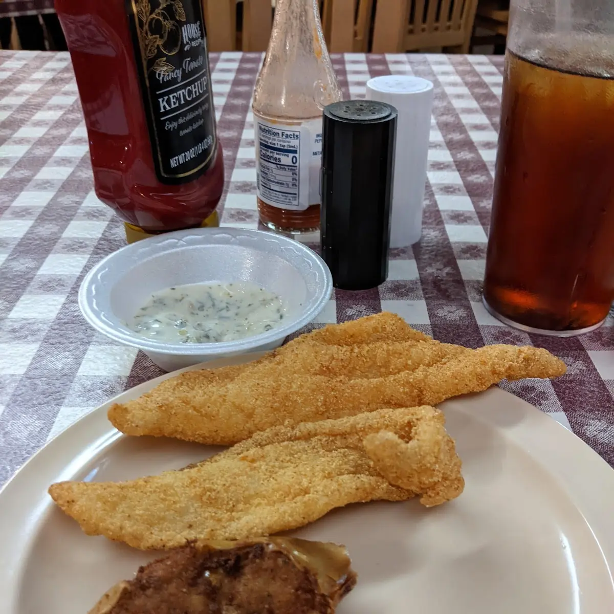 Fried Catfish Filets and Crab