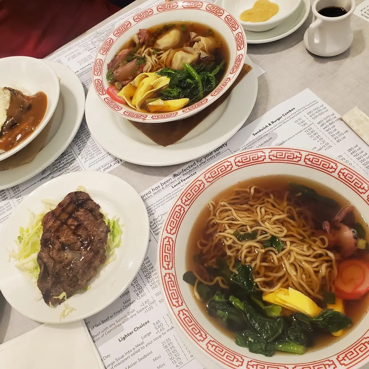 Saimin and Wonton Soup