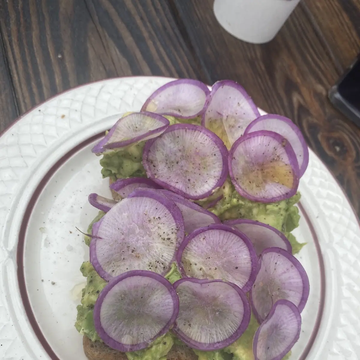 Avocado Toast with Pickled Radish
