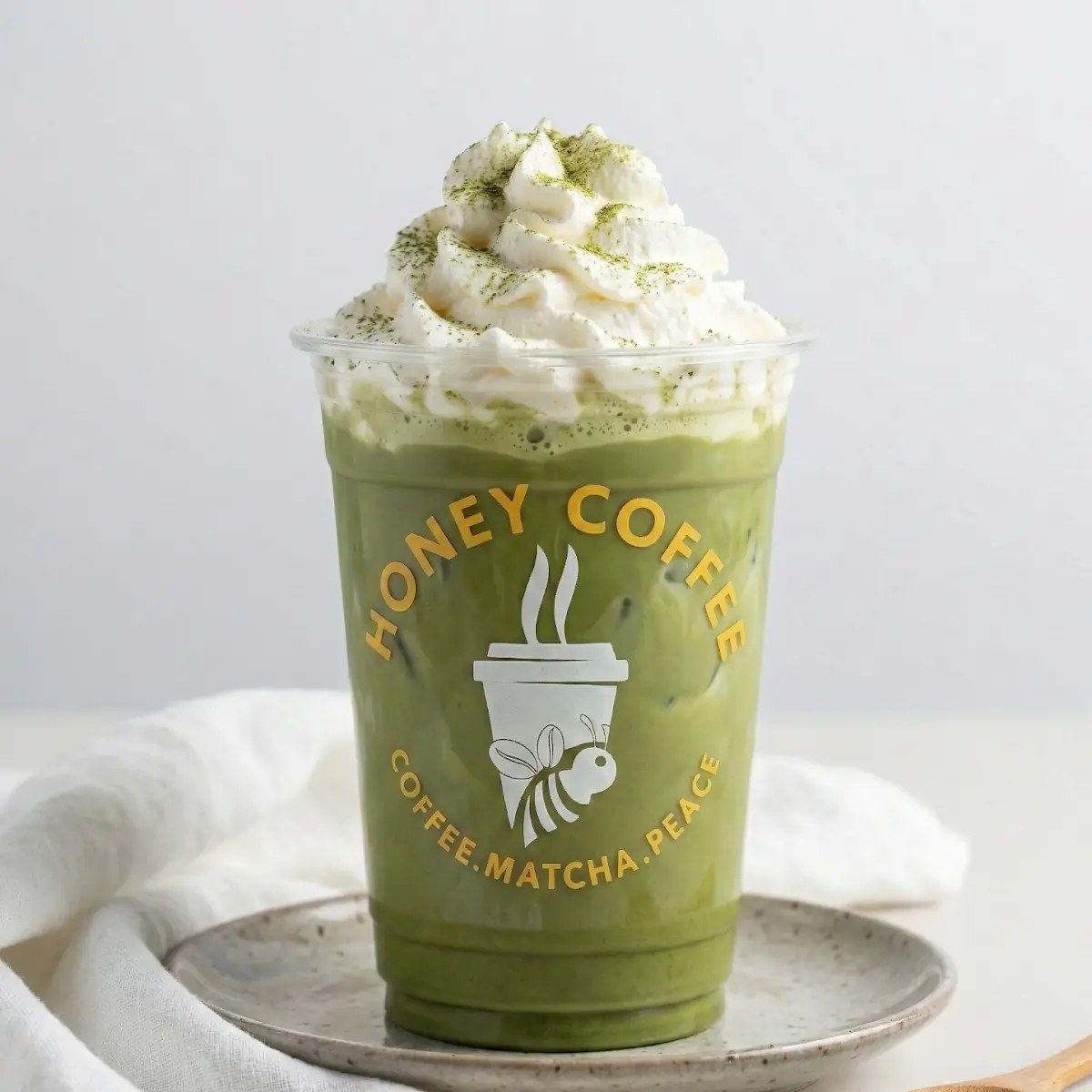Iced Matcha with Whipped Cream