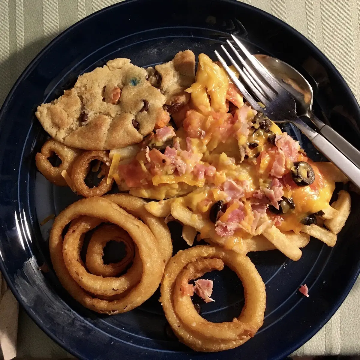 Onion Rings Loaded Fries Cookies