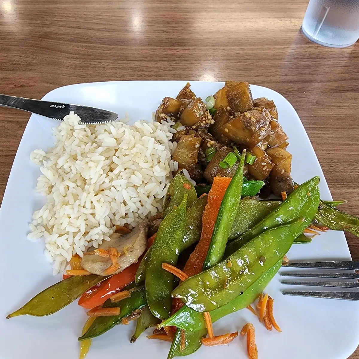 Teriyaki Eggplant with Stir Fried Mixed Vegetables