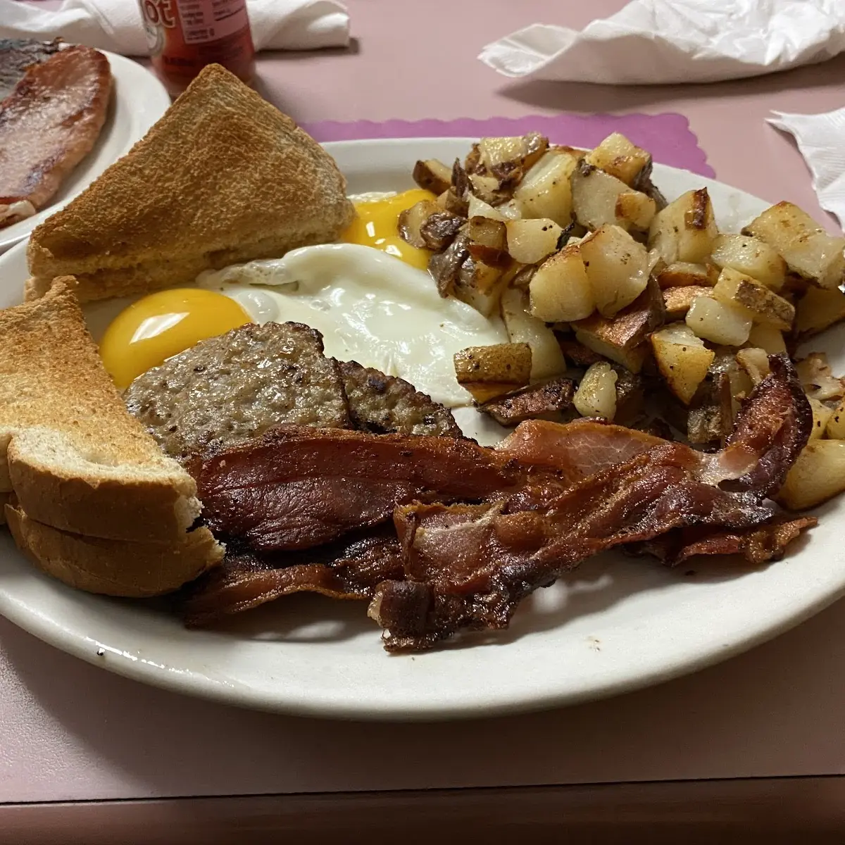 Eggs Home Fries and Sausage