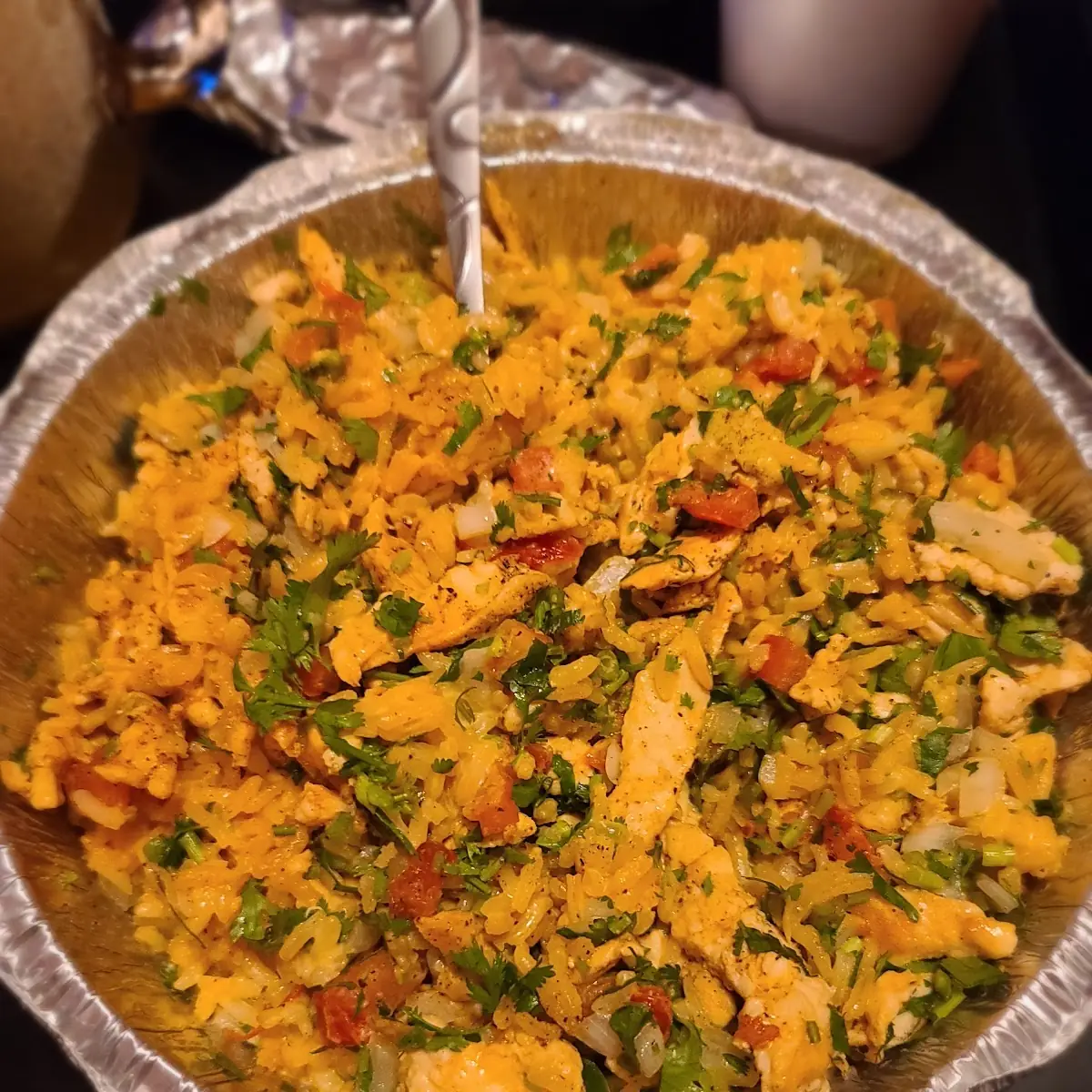 Chicken Rice Cheese with Pico De Gallo