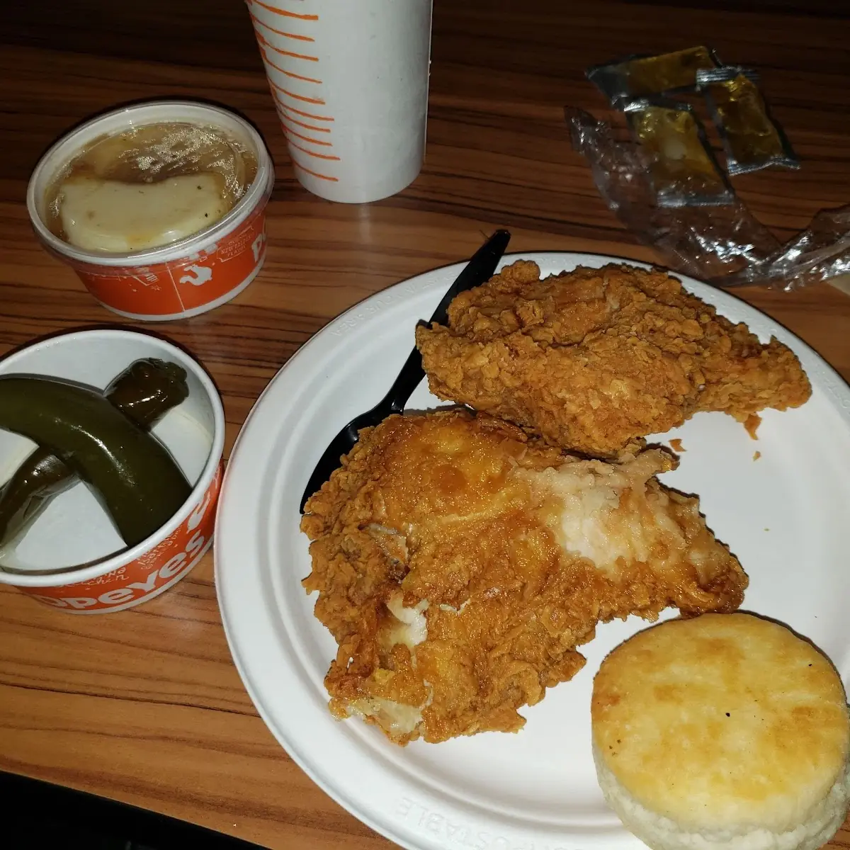 Fried Chicken Mashed Potatoes & Gravy Biscuits & Jalapeños