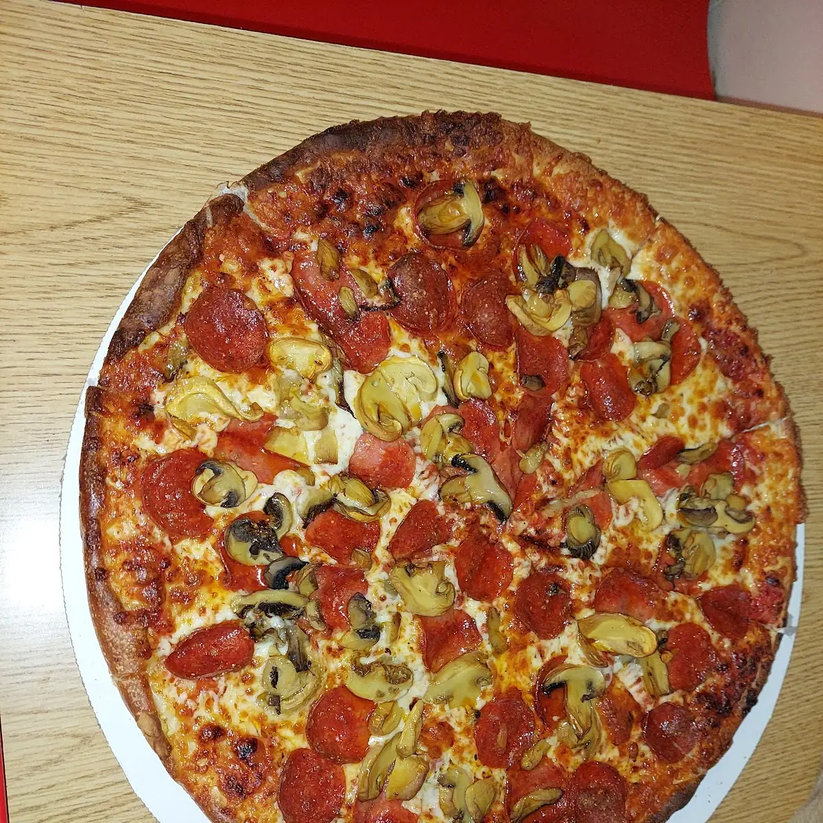 Pepperoni and Mushroom Pizza