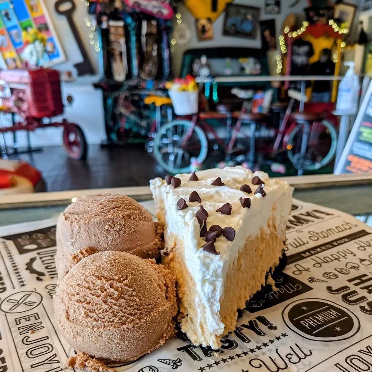 Peanut Butter Pie and Chocolate Ice Cream