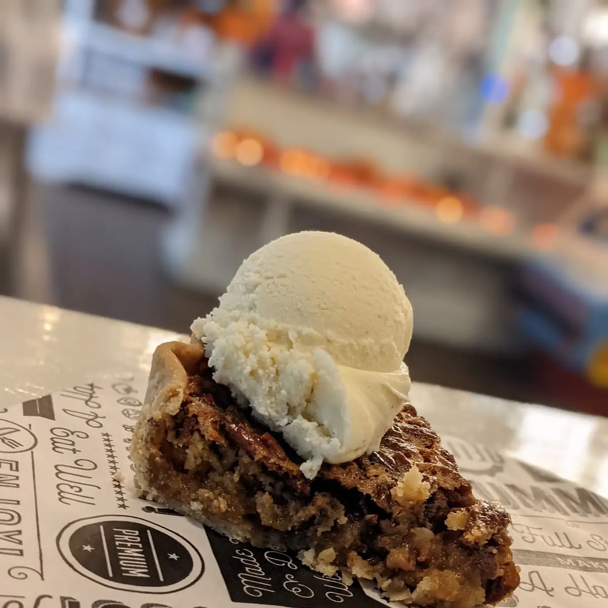 Pecan Pie and Vanilla Ice Cream