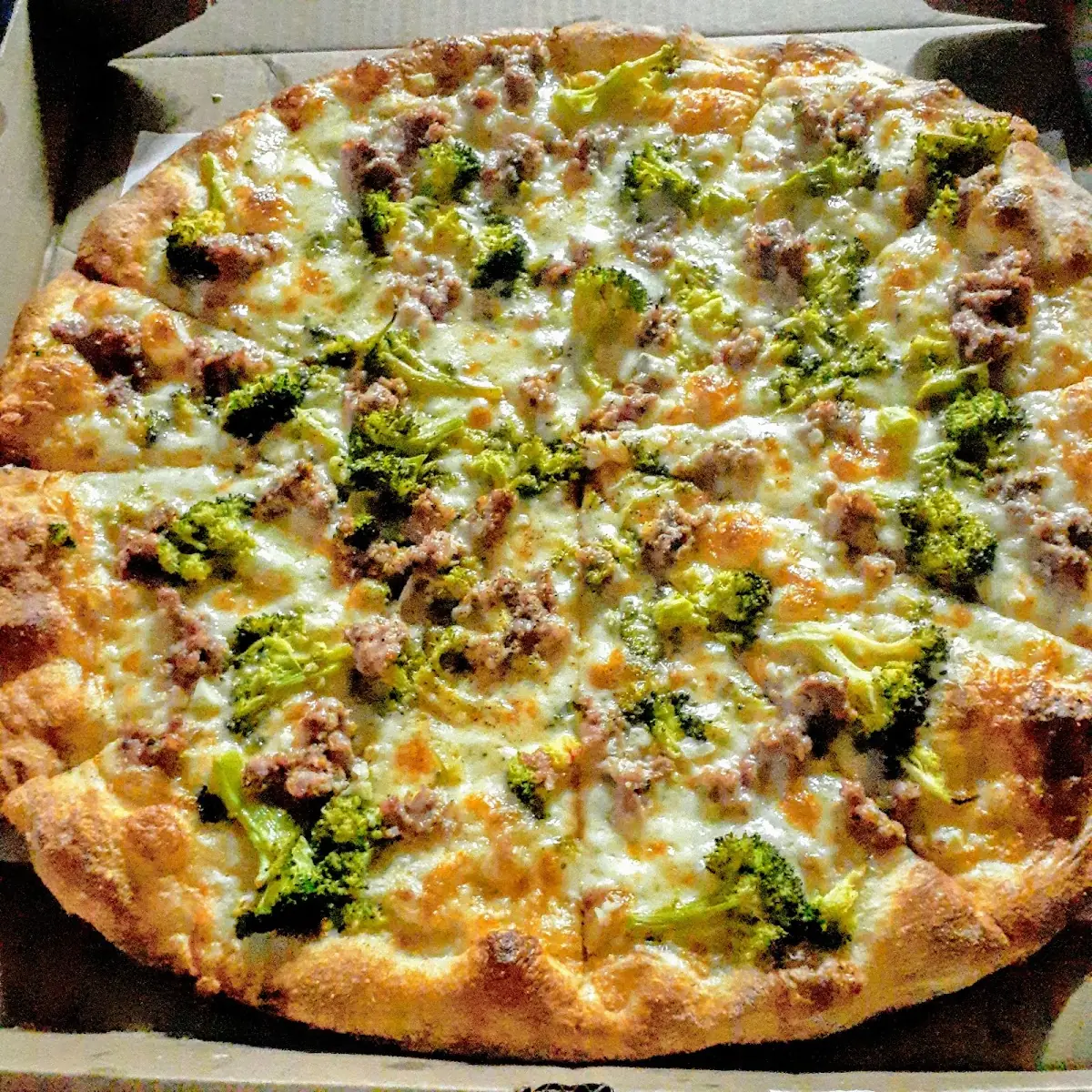 Broccoli and Sausage Pizza