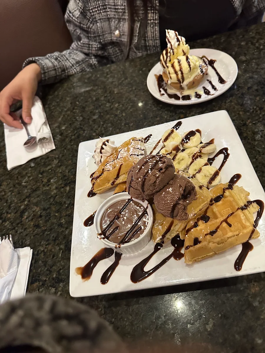 Chocolate Divine Waffle, SymposiumCafeRestaurant Bolton