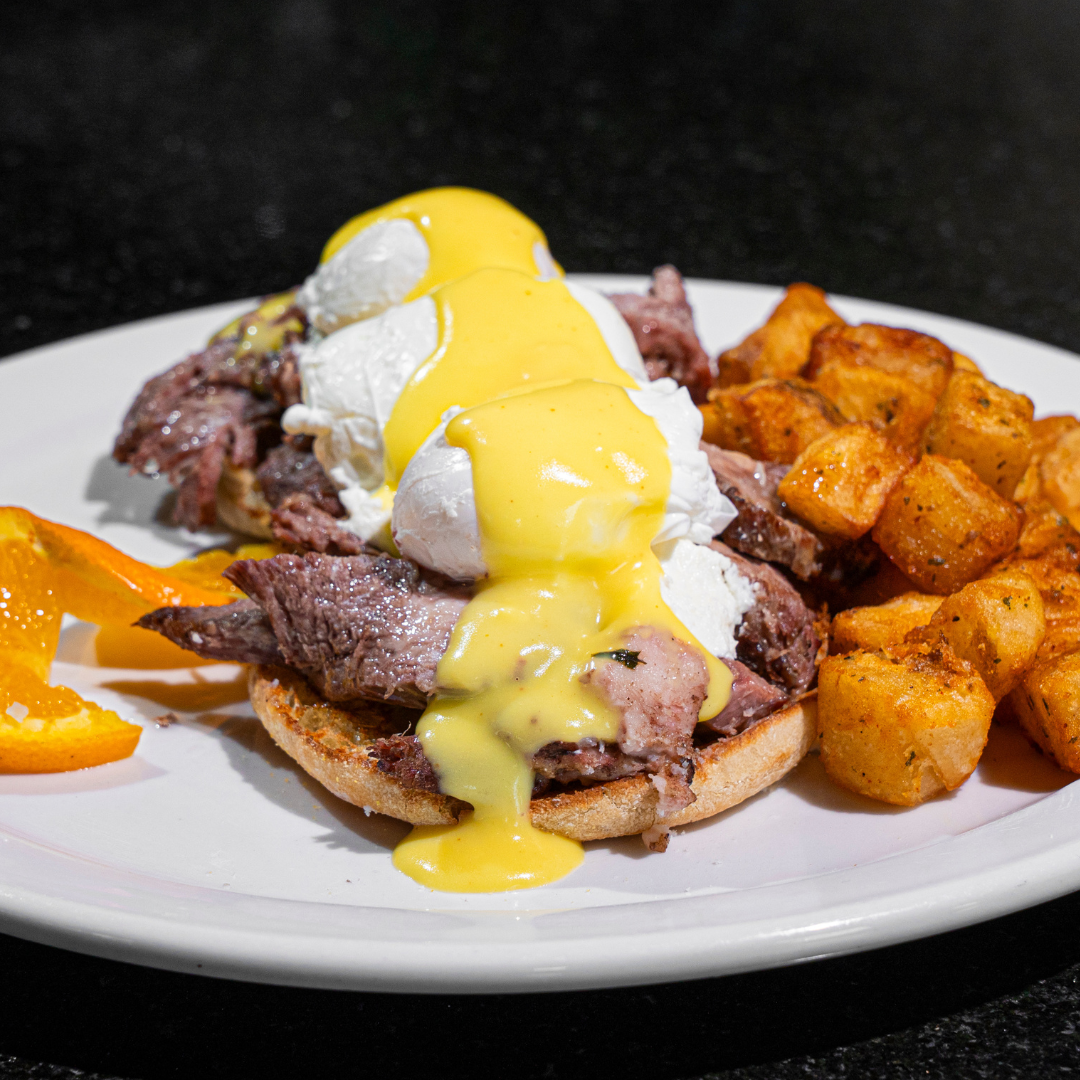 Farmhouse Sausage Eggs Benedict, SymposiumCafeRestaurant Bolton
