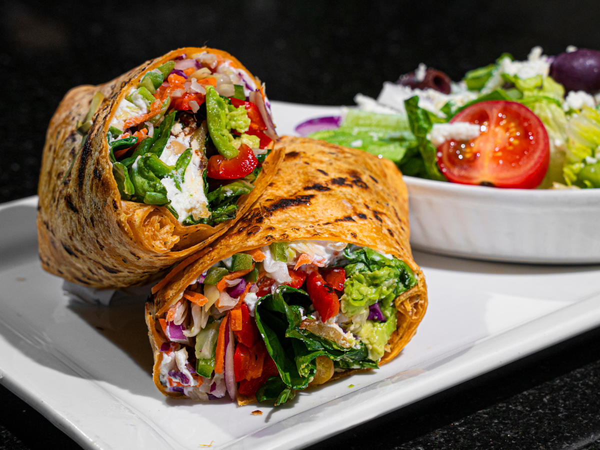 Garden Vegetable Wrap - Vegetarian, SymposiumCafeRestaurant Bolton