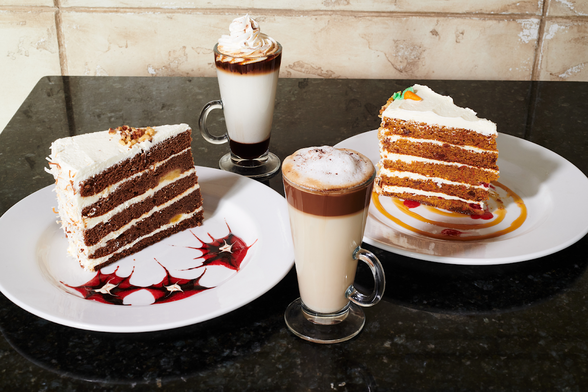 Mocha Cafe Latte & Symposium Signature Cakes, SymposiumCafeRestaurant Bolton