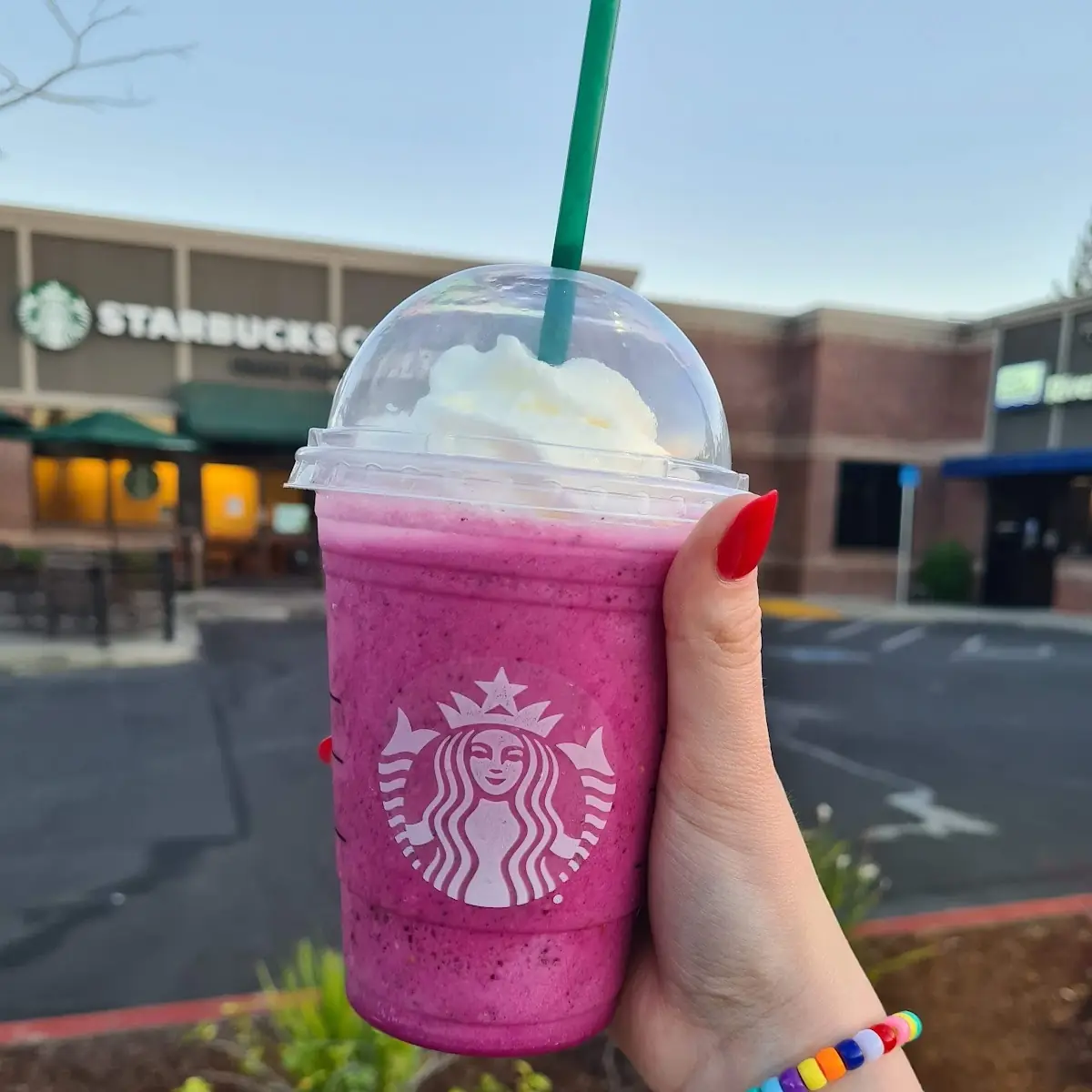 Dragon Fruit Refresher with Soy Milk