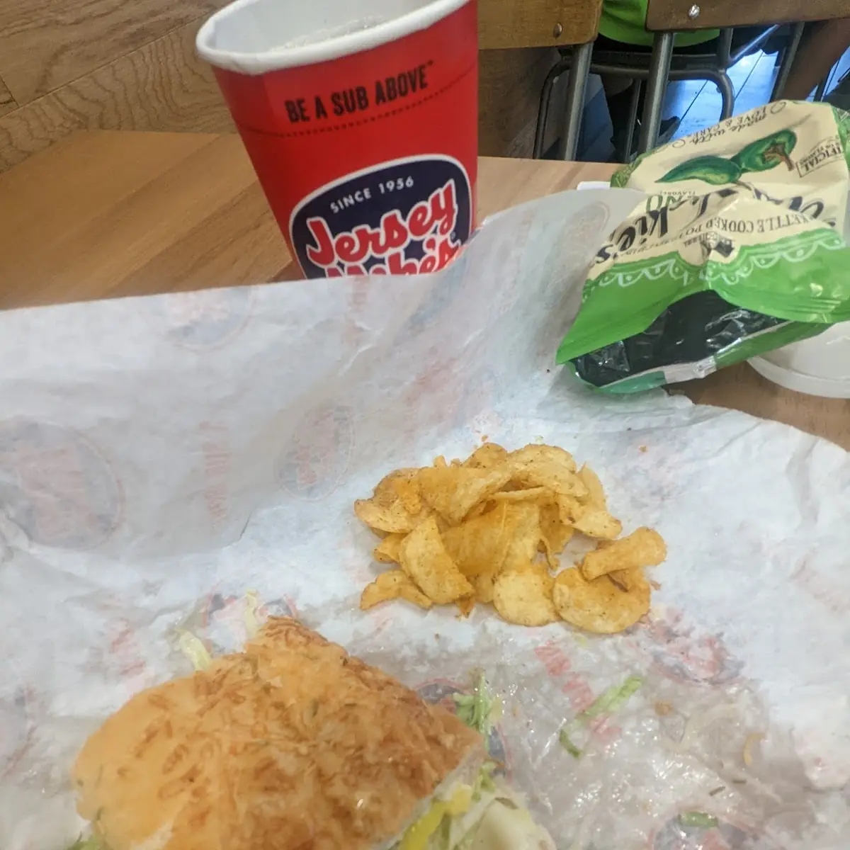 Veggie Sandwich and Jalapeño Chips