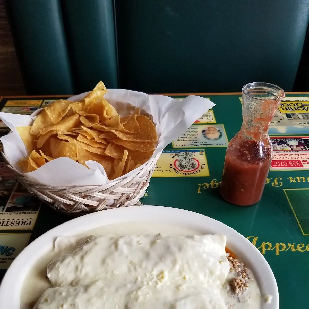 2 Beef Burritos with Queso