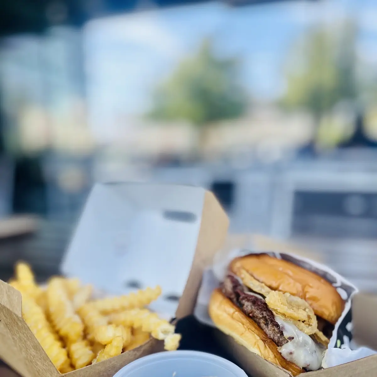 Black Truffle Burger and Truffle Fries