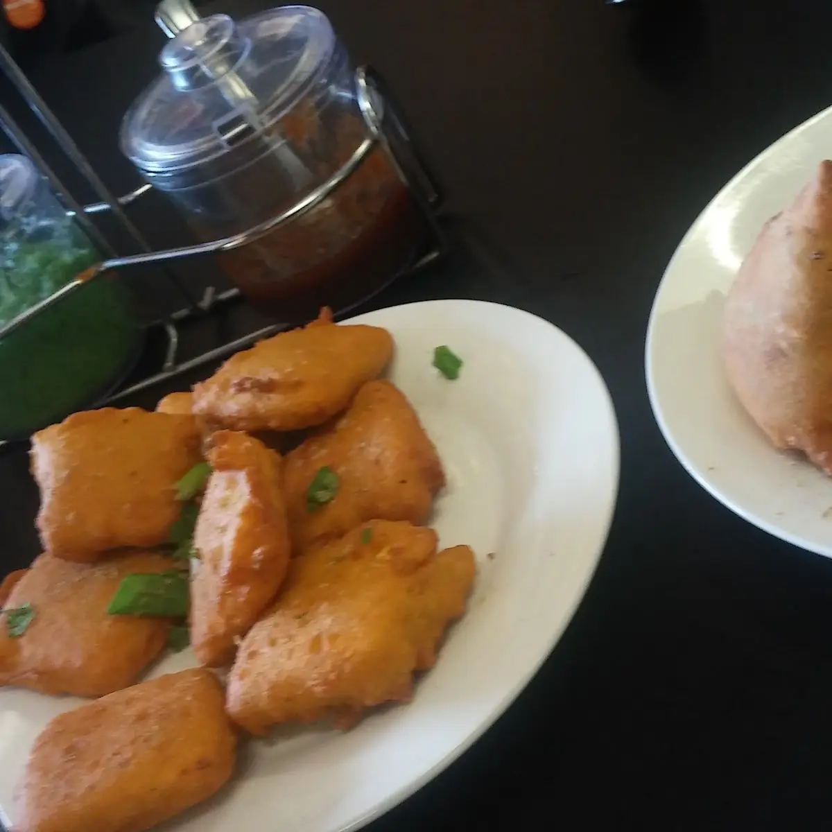 Samosas and Palak Paneer