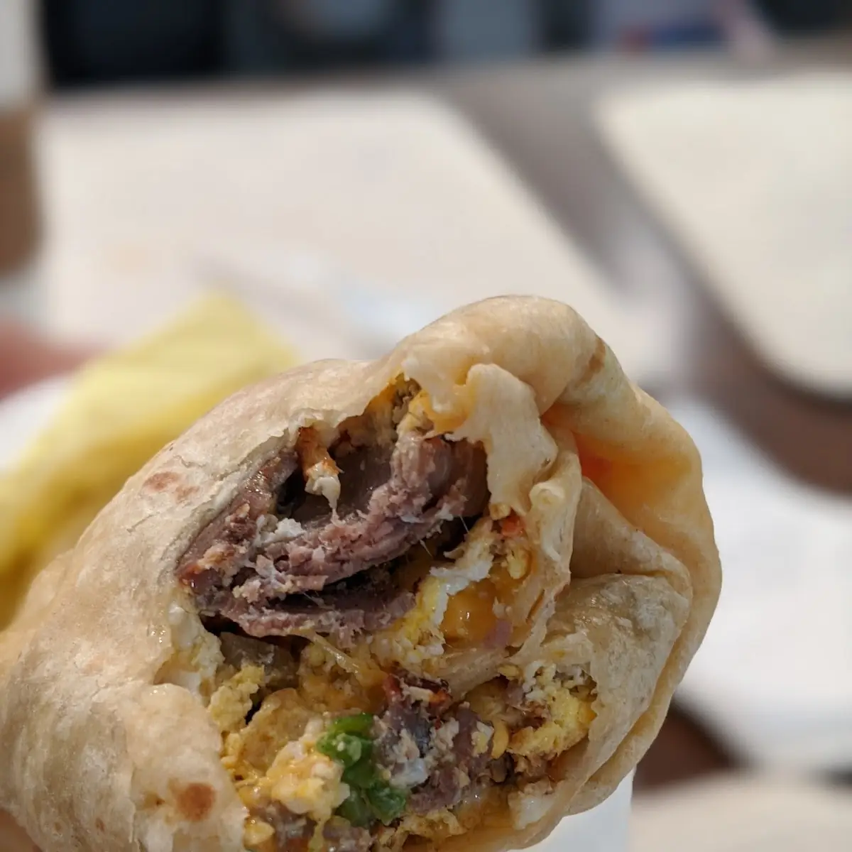 Machaca Breakfast Burrito