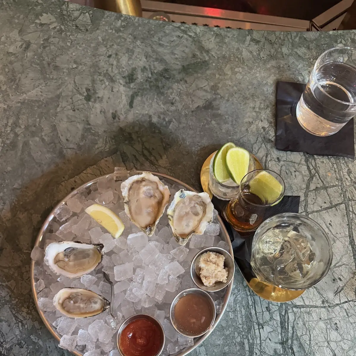Raw Oysters with White Wine