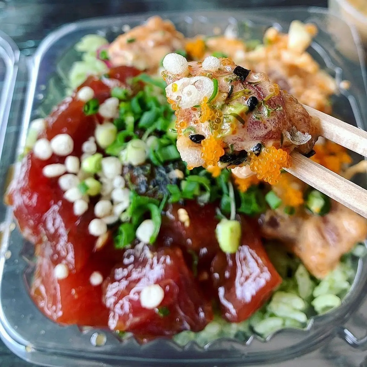 Ahi Tuna & Salmon Poke Bowl