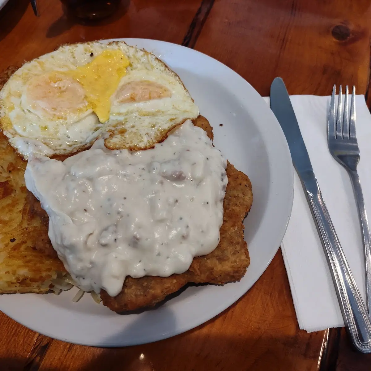 Chicken Fried Steak and Eggs